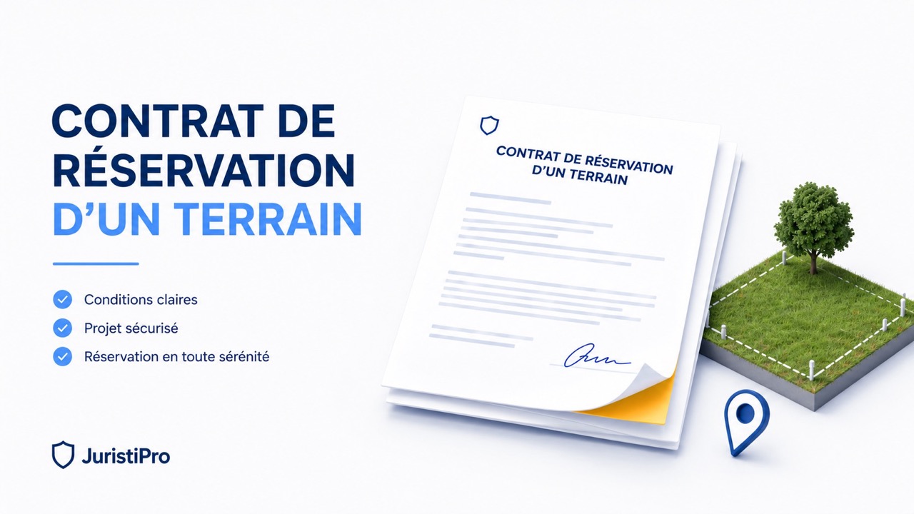 Modèle de contrat de réservation d'un terrain (PDF & Word)