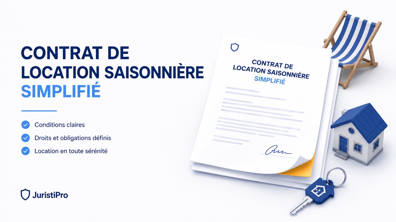 Modèle de contrat de location saisonnière simplifié (Word & PDF)