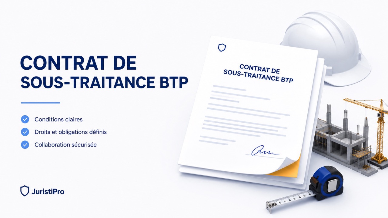 Modèle de contrat de sous-traitance BTP (PDF & Word)