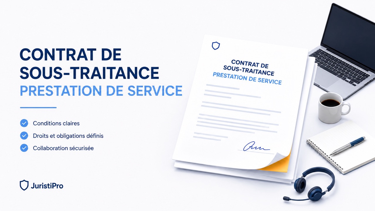 Modèle de contrat de sous-traitance prestation de service (PDF & Word)