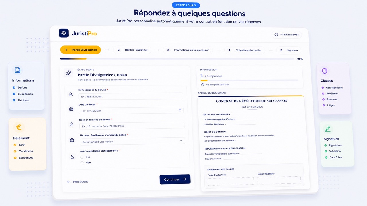 contrat de révélation de succession