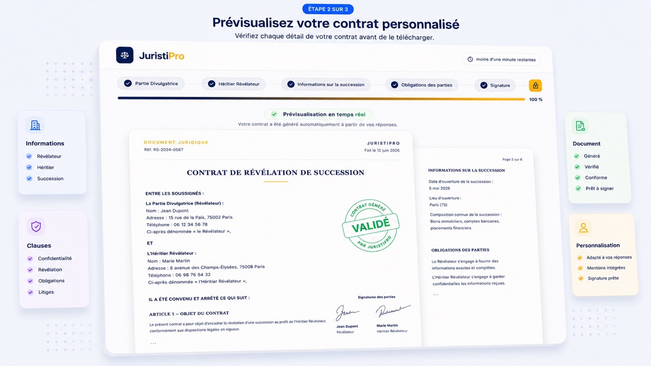 contrat de révélation de succession
