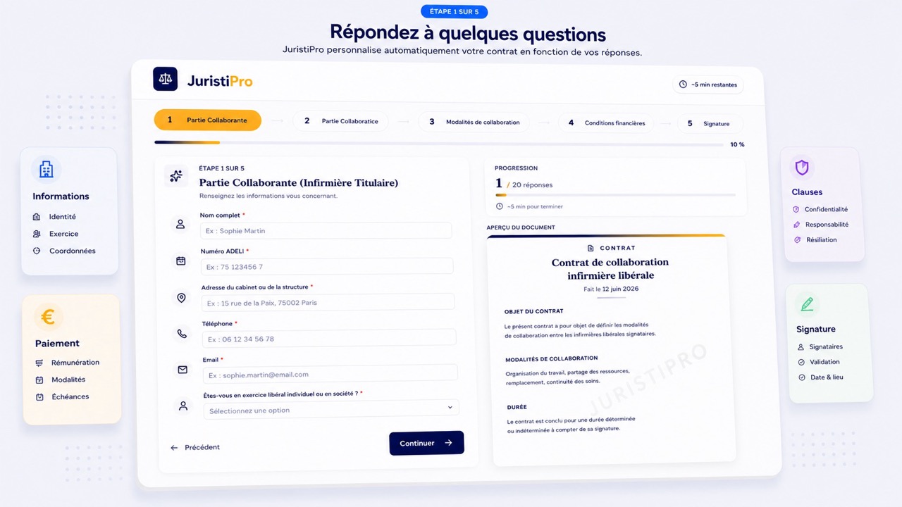 contrat de collaboration infirmière libérale