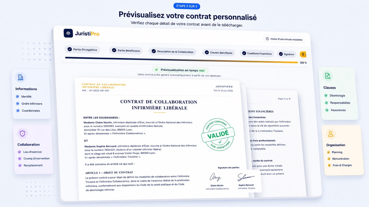 contrat de collaboration infirmière libérale