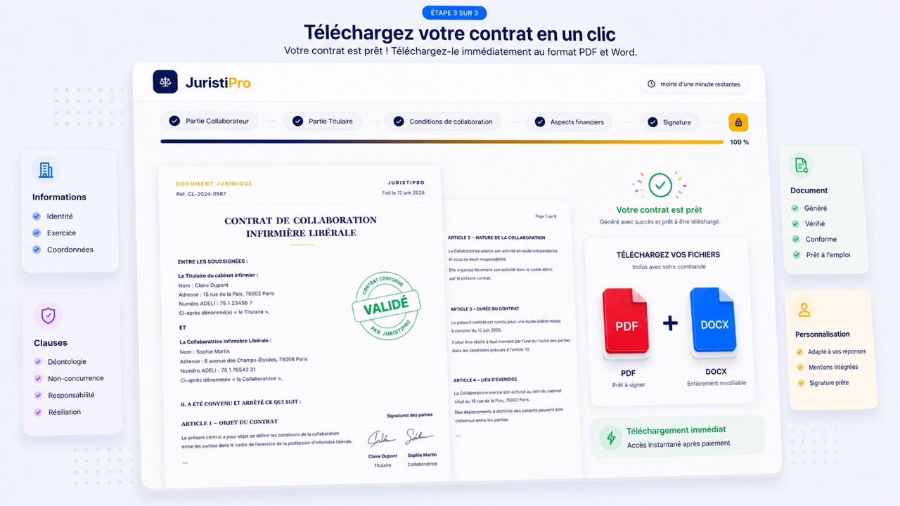 contrat de collaboration infirmière libérale