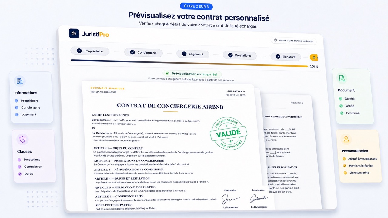 contrat de conciergerie Airbnb
