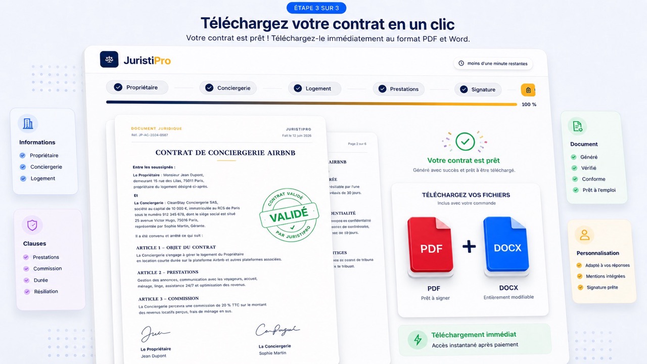 contrat de conciergerie Airbnb