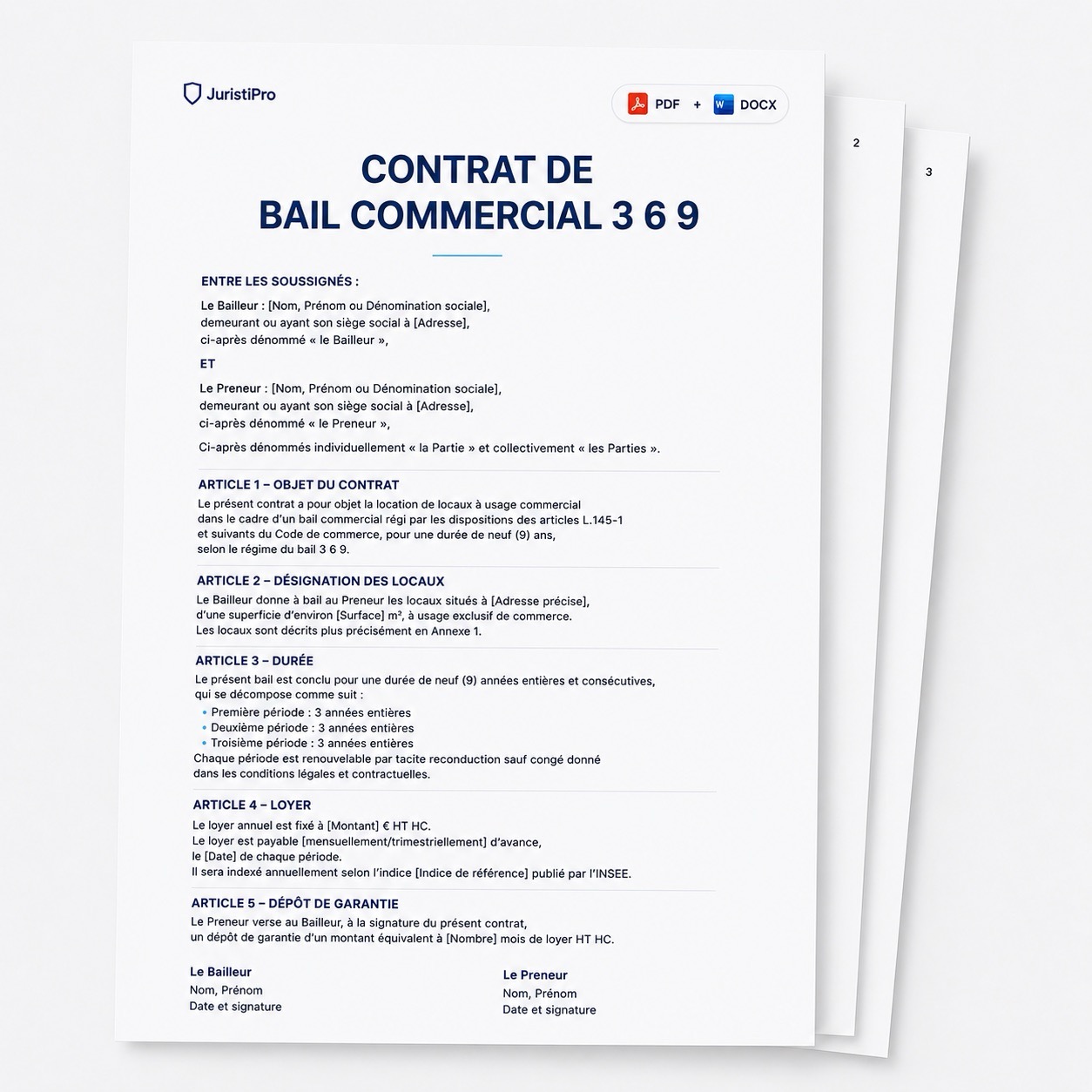 bail commercial 3 6 9