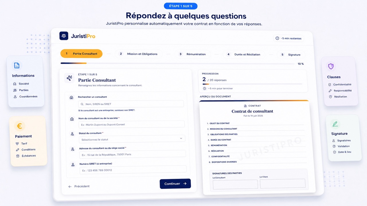 Modèle de contrat de consultant