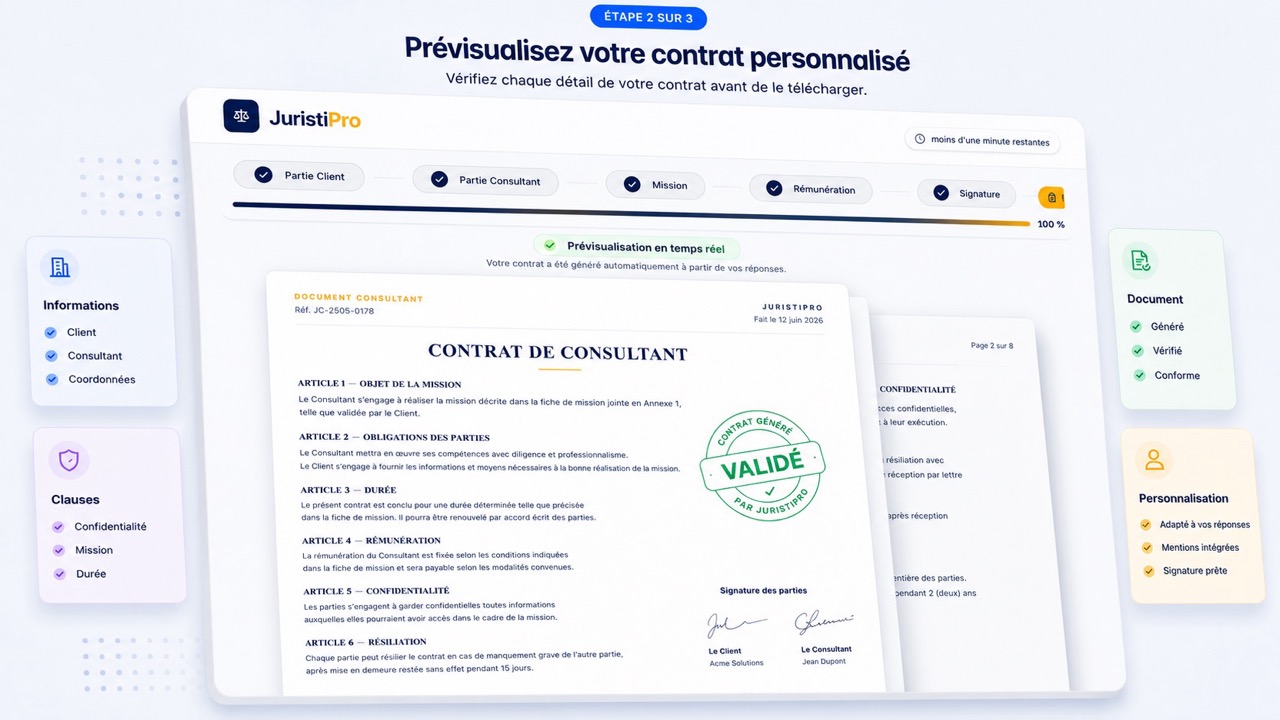 Modèle de contrat de consultant