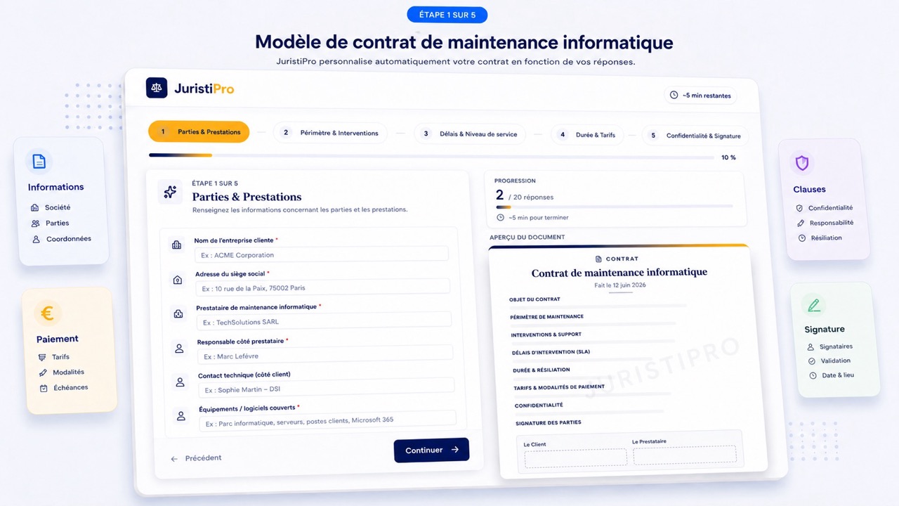 contrat de maintenance informatique