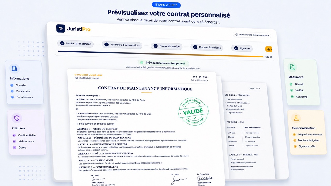 contrat de maintenance informatique