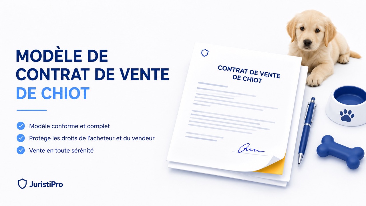 Modèle de contrat de vente de chiot à imprimer (Word & PDF)