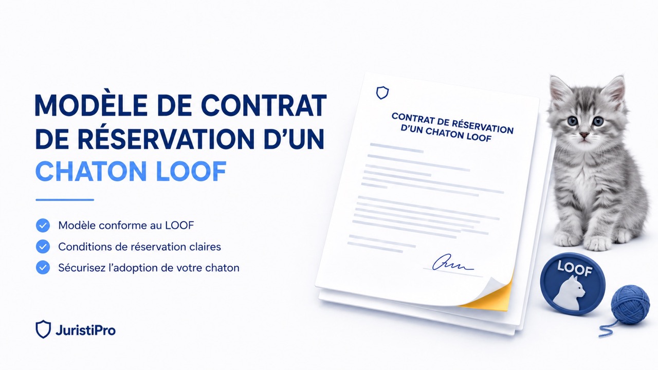 Modèle de contrat de réservation d’un chaton LOOF