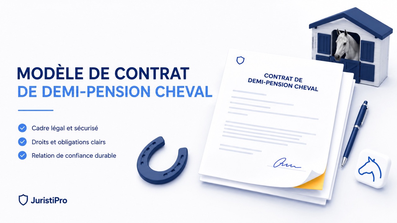 Modèle de contrat de demi-pension cheval (Word & PDF)