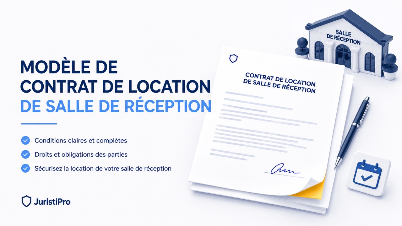 Modèle de contrat de location de salle de réception (Word & PDF)