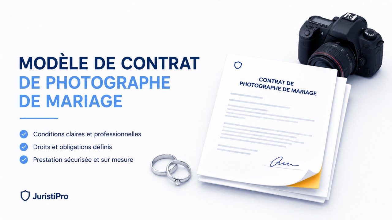 Modèle de contrat de photographe de mariage (Word & PDF)